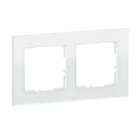 LEGRAND - SEANO Natura 2-fach Rahmen aus Echtmaterial, Farbausführung White Glass