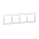 LEGRAND - SEANO Natura 4-fach Rahmen aus Echtmaterial, Farbausführung White Glass