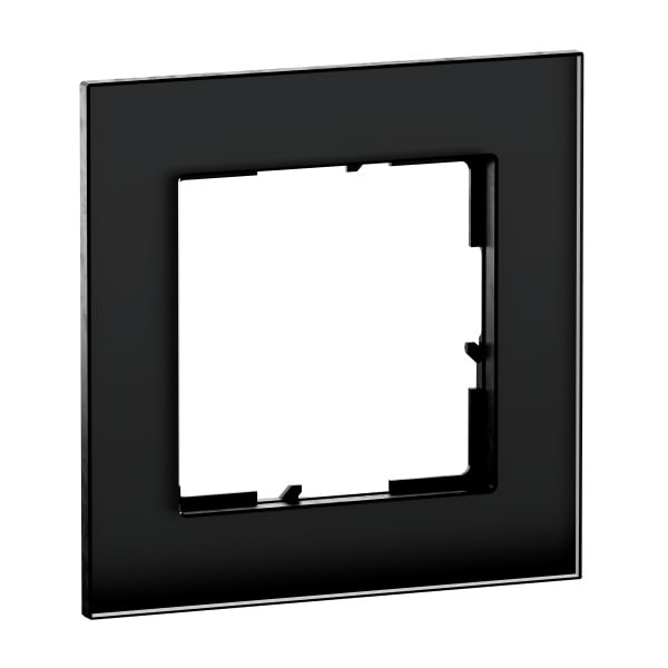 LEGRAND - SEANO Natura 1-fach Rahmen aus Echtmaterial, Farbausführung Black Smoked Glass
