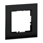 LEGRAND - SEANO Natura 1-fach Rahmen aus Echtmaterial, Farbausführung Black Smoked Glass