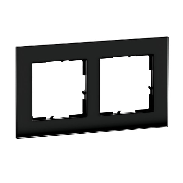 LEGRAND - SEANO Natura 2-fach Rahmen aus Echtmaterial, Farbausführung Black Smoked Glass
