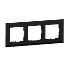 LEGRAND - SEANO Natura 3-fach Rahmen aus Echtmaterial, Farbausführung Black Smoked Glass