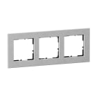 LEGRAND - SEANO Natura 3-fach Rahmen aus Echtmaterial, Farbausführung Aluminium eloxiert