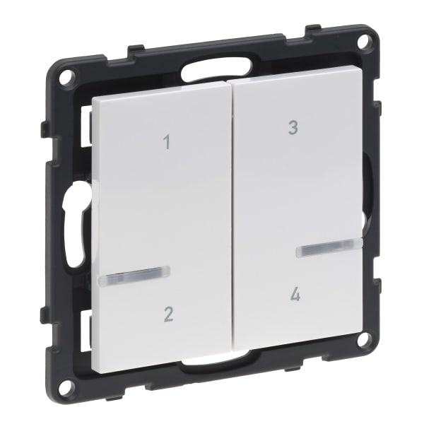 LEGRAND - Seano with Netatmo Szenentaster 4-fach, Farbe: Ultraweiß
