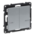 LEGRAND - Seano with Netatmo Wandsender 2-Fach Farbe: Aluminium
