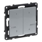 LEGRAND - Seano with Netatmo Szenentaster 4-fach, Farbe: Aluminium