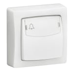 LEGRAND - OTEO Taster mit Beschriftungsfeld, Komplettgerät für Aufputzmontage, Farbe: Weiß