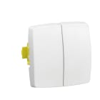 LEGRAND - OTEO Universalgerät Doppelwechselsch. oder -taster, Einsatz + Wippe, Farbe: Weiß