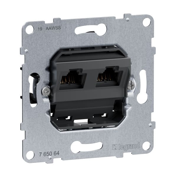 LEGRAND - SEANO Einsatz Datendose 2 x RJ45, Kat. 6, STP geschirmt