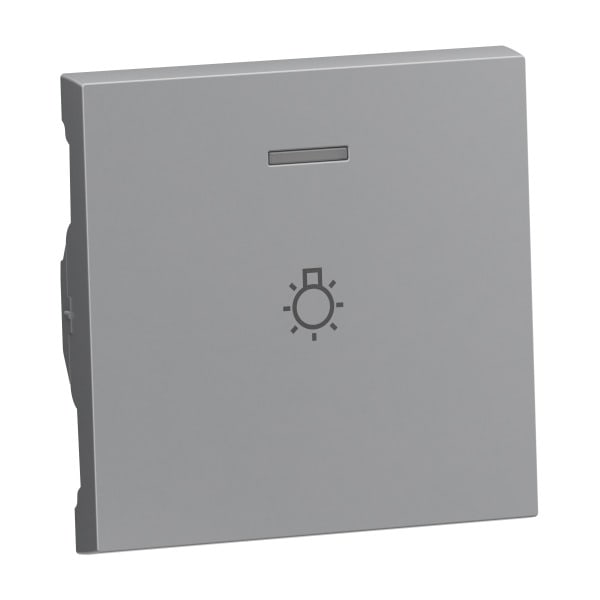 LEGRAND - SEANO Wippe beleuchtet mit Symbol Licht in der Farbausführung Aluminium lackiert