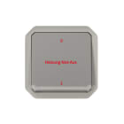 LEGRAND - Plexo New Einsatz 2-poliger Schalter 10 AX, SL, NOTAUS, IP 55, IK08, Grau