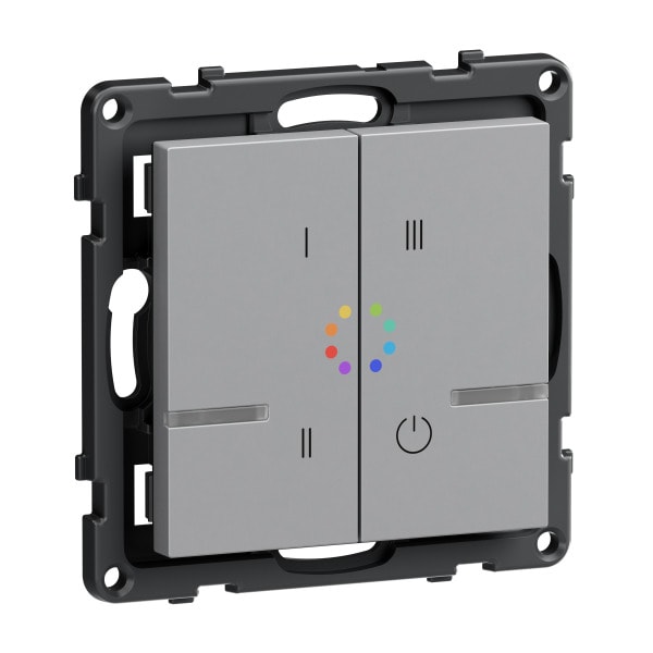 LEGRAND - Seano with Netatmo Wandsender zum Steuern der Lichtfarben, Farbe: Aluminium