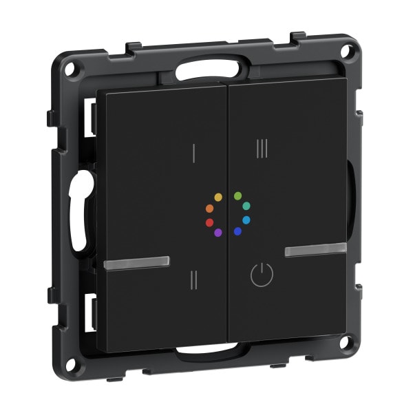 LEGRAND - Seano with Netatmo Wandsender zum Steuern der Lichtfarben, Farbe: Schwarz