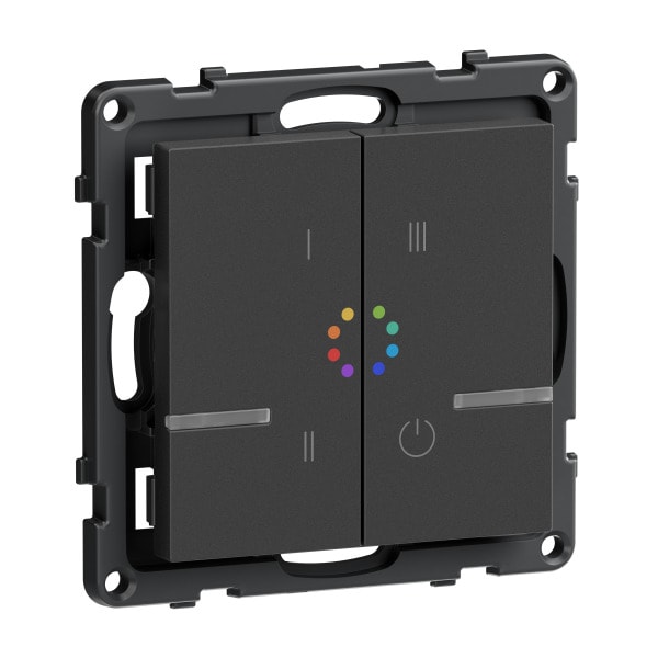 LEGRAND - Seano with Netatmo Wandsender zum Steuern der Lichtfarben, Farbe: Anthrazit