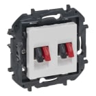 LEGRAND - Niloe Step V4 Lautsprecherauslass mit Feder 2-fach Farbe: Ultraweiß