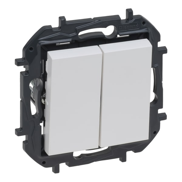 LEGRAND - Niloe Step V4 Bigbox 50 X Einsatz Doppelwechselschalter 10AX Farbe Ultraweiß