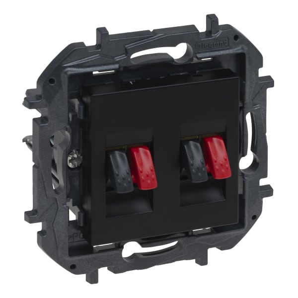 LEGRAND - Niloe Step V4 Lautsprecherauslass mit Feder 2-fach Farbe: Schwarz