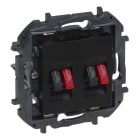 LEGRAND - Niloe Step V4 Lautsprecherauslass mit Feder 2-fach Farbe: Schwarz