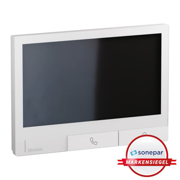 BTICINO - MS! Video-Innenstelle Classe 300, 7''-Touch, Smartphone-Anbindung, Farbe: Light