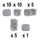 LEGRAND - PLEXO NEW AKTIONS-SET 1 GRAU