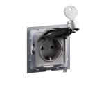 LEGRAND - SEANO Schutzko-Steckdose, SL, erh. Ber.-schutz, Klappd. ungl. Schliess IP44, AL