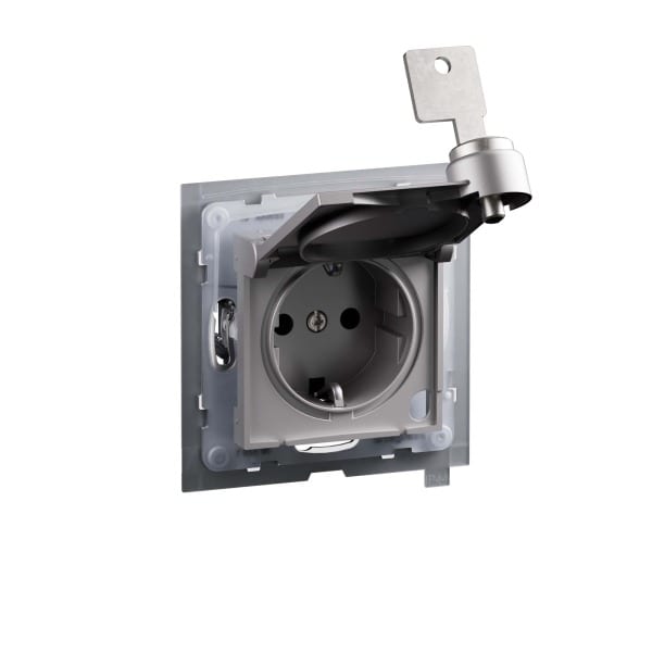 LEGRAND - SEANO Schutzko-Steckdose, SL, erh. Ber.-schutz, Klappd. gl. Schliess IP44, AL