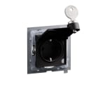 LEGRAND - SEANO Schutzko-Steckdose, SL, erh. Ber.-schutz, Klappd. ungl. Schliess IP44, SW