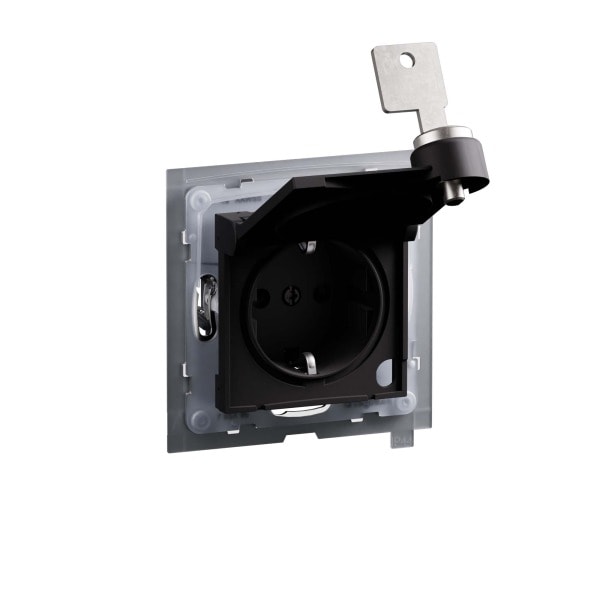 LEGRAND - SEANO Schutzko-Steckdose, SL, erh. Ber.-schutz, Klappd. gl. Schliess IP44, SW