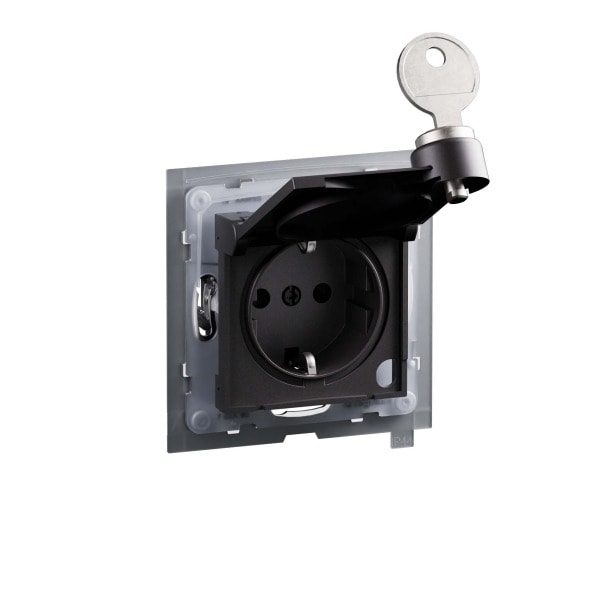 LEGRAND - SEANO Schutzko-Steckdose, SL, erh. Ber.-schutz, Klappd. ungl. Schliess IP44, AN