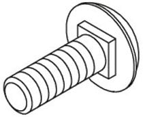 DIETZEL - Rundkopfschraube, mit kurzem Vierkant, Ø 6 mm, 12 mm, galvanisch verzinkt