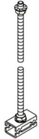 DIETZEL - Zentralabhängung,Gewindestab,100x41mm,2xGV-L30F/1xGBM8-10/1xUS8x17/1xSEM8,sfz