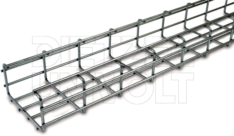 DIETZEL - Gitterbahn, C-förmig, schwer, 200x60x3000 mm, sendzimir-feuerverzinkt