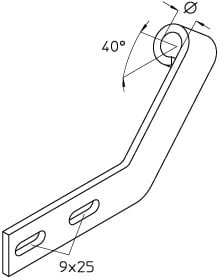 DIETZEL - Konsoladapter,Brandschutz,40°,Ø13mm,inkl.Schrauben+Scheiben,sendzimir-feuerverz