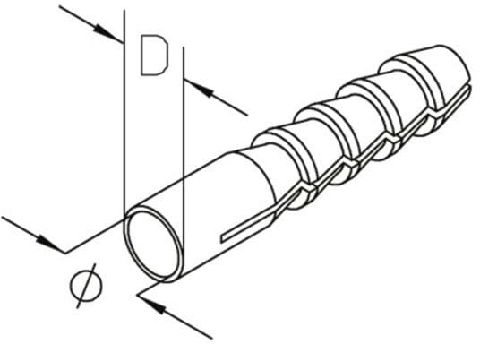 DIETZEL - Kunststoffdübel, Ø 10 mm, 80 mm