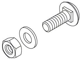 DIETZEL - Klemmbefestigungsset, 1x FRSV 8x16, 1x SEMS 8, galvanisch verzinkt
