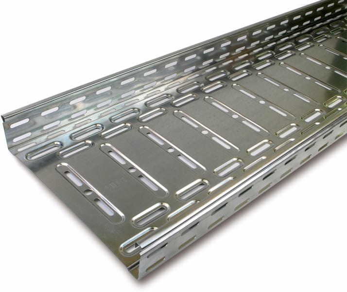 DIETZEL - Kabelrinne, gelocht, 300x110x3000 mm, Edelstahl (V2A)