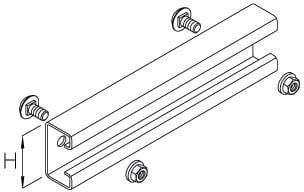 DIETZEL - Sprosse, leicht, 203x40 mm, inkl. 2x SES 6x16E/2x SEMS 6E, tauchfeuerverzinkt
