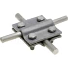 DIETZEL - Kreuzklemme, M6x20 mm, Klemmbereich rund/rund 8-10/8-10 mm, feuerverzinkt