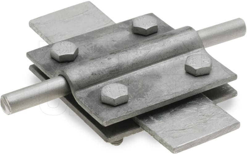 DIETZEL - Kreuzklemme, M6x25 mm, Klemmbereich rund/flach 8-10/30 mm, feuerverzinkt