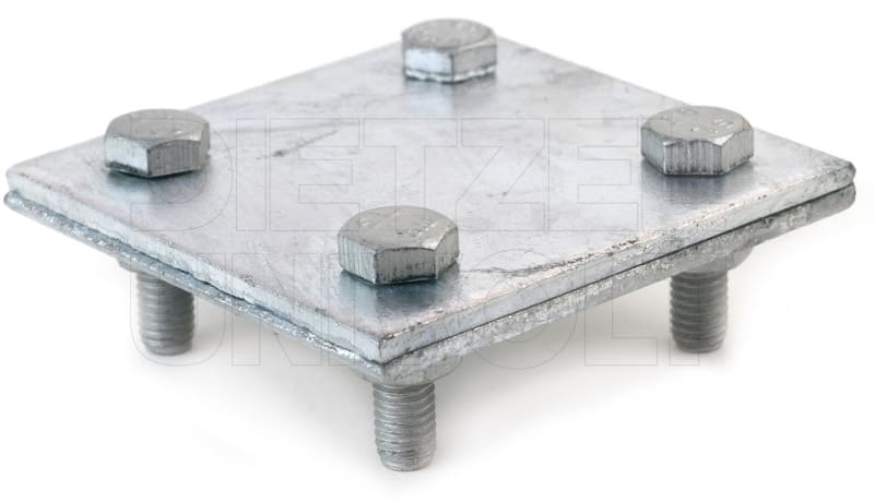 DIETZEL - Kreuzklemme, M6x25 mm, Klemmbereich flach/flach 30/30 mm, feuerverzinkt