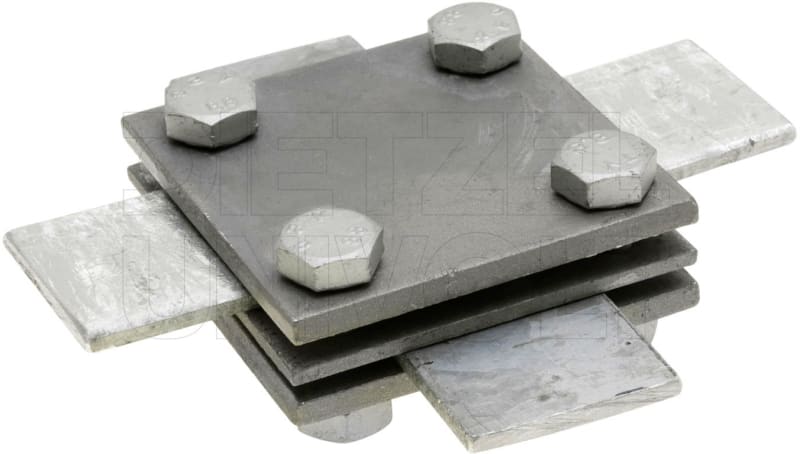 DIETZEL - Kreuzklemme, M8x25 mm, Klemmbereich flach/flach 30/30 mm, 3teilig, feuerverzinkt