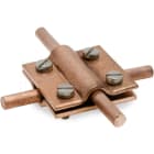 DIETZEL - Kreuzklemme,M6x16mm,Grundplatte m. Gewinde,Klemmber rund/rund 8-10/8-10mm,Kupfer