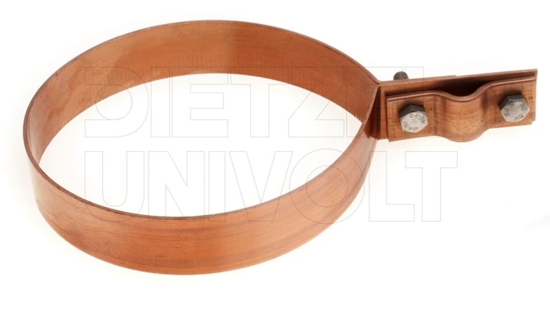 DIETZEL - Regenrohrschelle, Ø 120 mm, M6x25 mm Niro Schraube, Kupfer