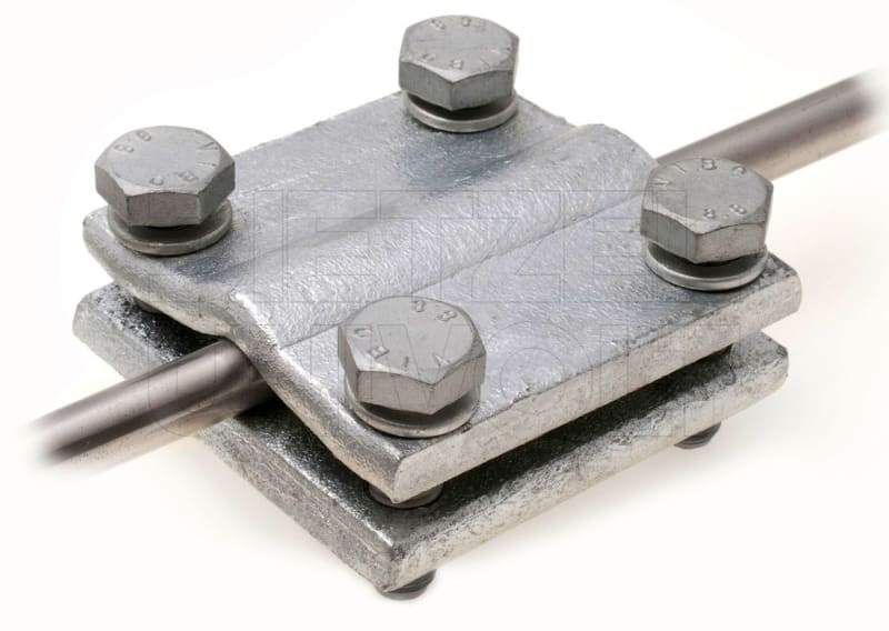 DIETZEL - Kreuzklemme, M10x35 mm, Klemmbereich rund/flach 10/40 mm, Typ EVN, feuerverzinkt