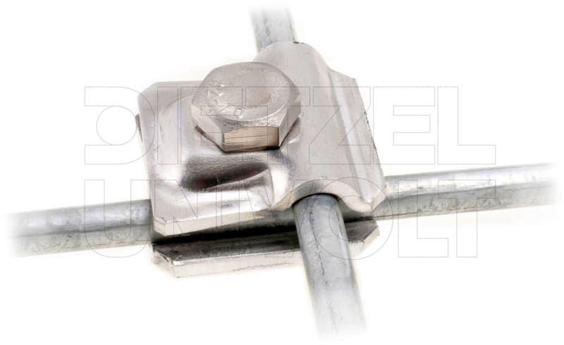 DIETZEL - Mehrzweckklemme, rund Ø8mm / rund Ø8mm, Aluminium, Flachrundschraube M10 Niro