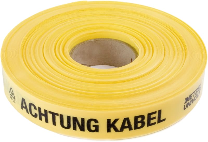 DIETZEL - PE-Leitungswarnband, 40x0,15 mm, -ACHTUNG STARKSTROMKABEL-, gelb, 250 m