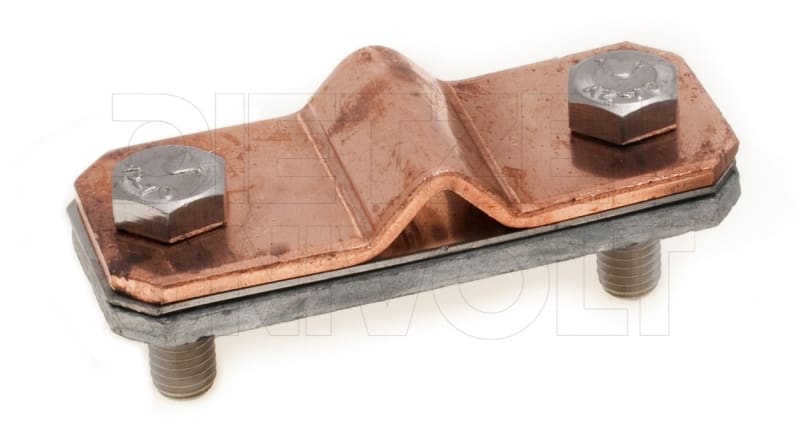 DIETZEL - Trennstelle,Bi-Metall,Ø8-10mm Kupfer/Niro/ flach 40mm feuerverz.,m. Zwischenpl.