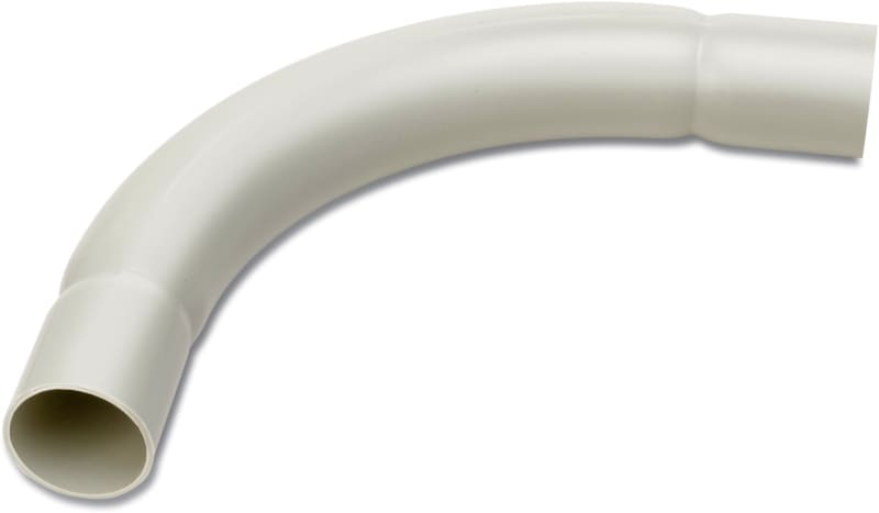 DIETZEL - PVC-Steckbogen, Ø 32 mm, 90°, gesickt, hellgrau