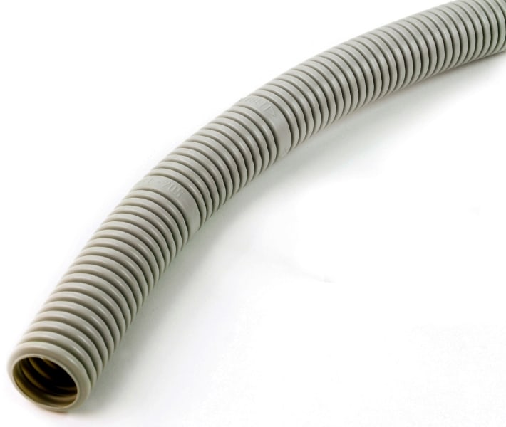 DIETZEL - PVC-Isolierflexrohr, Ø25mm, biegsam, leicht, hellgrau, 50m