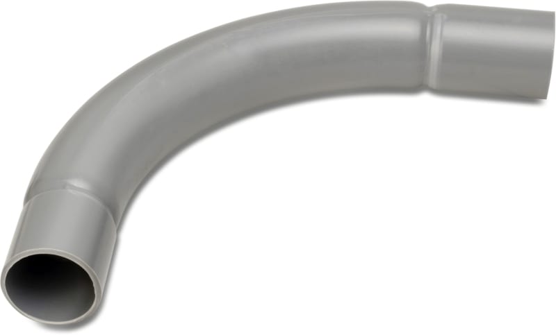 DIETZEL - PVC-Steckbogen, Ø 32 mm, 90°, gesickt, grau